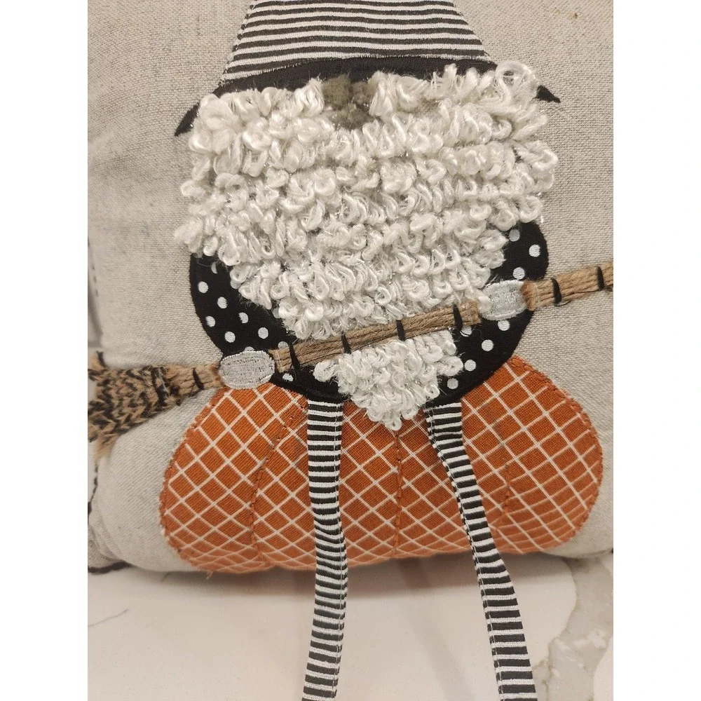 Witch Crafters NWT Halloween Witch Gnome Pumkin With Dangly‎ Legs 11 inch Pillow